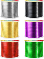 Mandala Crafts 10 GA Silver Black Red Assorted Anodized Aluminum Craft Wire | - Image 2