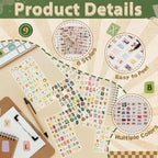 48 Sheets Vintage Letter Stickers - Image 3