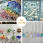 QEQEKAKA Sea Glass Stones for Crafts About 2.75LB Glass Pebbles Gemstones Bulk - Image 2