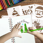 50 PCS Christmas Painting Stencils Reusable Christmas Stencils - Image 3