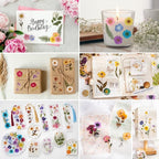 Knaid Pressed Flower Themed Stickers Dried Floral Resin Stickers Decals - Image 6