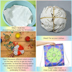 Saintrygo 100 Pcs Tie Dye Drawstring Bags Cotton Sublimation Blank Backpack - Image 3