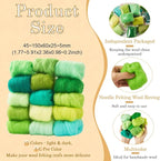 75G Needle Felting Wool Green Wool Roving - Image 5