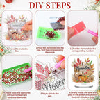 YooNotee 12 Sets Interchangeable Seasonal Diamond Art Tabletop Decorations - Image 4