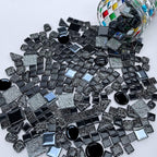 LITMIND 1.1 LB Black Irregular Glass Mosaic Tiles - Image 7