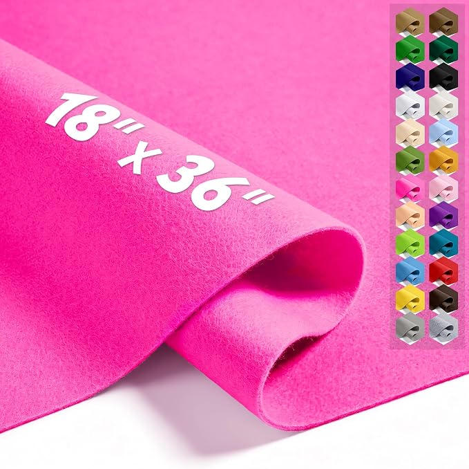 Fuchsia 18" X 36" Felt Fabric Sheet by Luceinvita