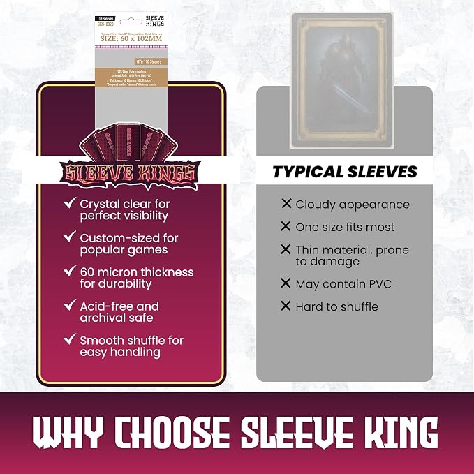 Sleeve Kings Space Alert Compatible Card Sleeves 60x102mm – 60 Micron Thick - Image 6