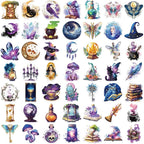 50 Pieces Magic Stickers for Transparent Scrapbooking, Witchy Crystal Aesthetic - Image 2