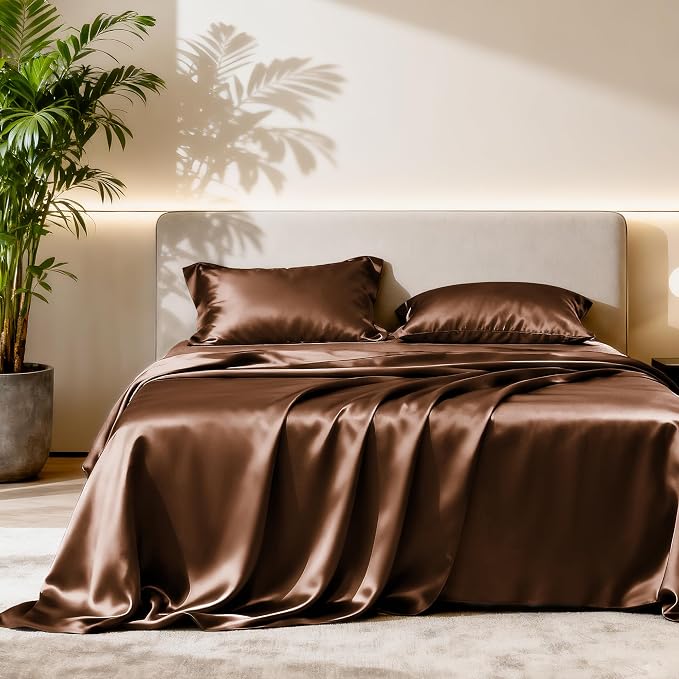 Love's cabin Twin XL Satin Sheet Sets by Lovescabin