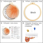 Crafmanoe Hand Embroidery Kits for Beginners Adults, Sun Moon Embroidery - Image 5