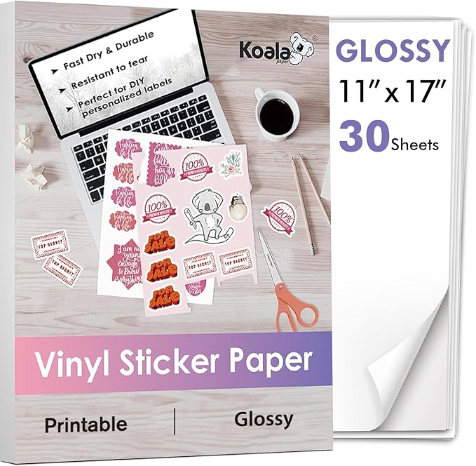 Koala Printable Vinyl Sticker Paper by KOALAPAPER