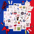 BulbaCraft 100Pcs Paris Sticker, French Stickers, Eiffel Tower Laptop Decals - Image 8
