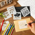 Augshy 56 PCS Happy Mothers Day Fathers Day Stencils, 3 Inch - Image 4