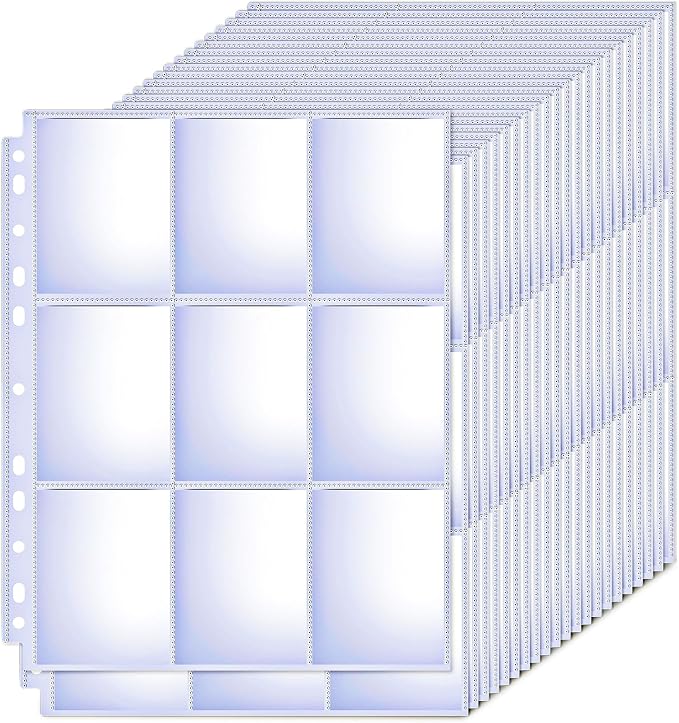 115 Pack 9 Pocket Card Sleeves Binder Sheets, Trading Card Sleeves - Image 7
