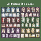 60PCS Butterfly Window PET Stickers – Romantic Vintage Style Journal Supplies - Image 5