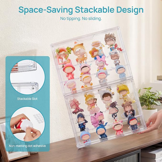 Vtopmart 1 Pack Acrylic Display Case, Stackable Figure Display Case - Image 6