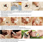 ZOCONE 4 Packs Embroidery Necklace Kits, Embroidery Pendant Kit Mini Cross - Image 7