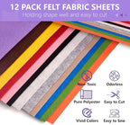 12 Rolls 8"x35" Large Stiff Felt Sheets, 1mm Felt Fabric Sheet - Image 4