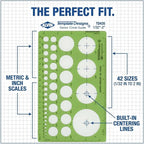 Alvin, Senior Circle Guide Template, Drawing and Drafting Tool - Image 6