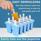 Silicone Popsicle Molds 10-cavity, DIY Ice Pop Mold - Image 3