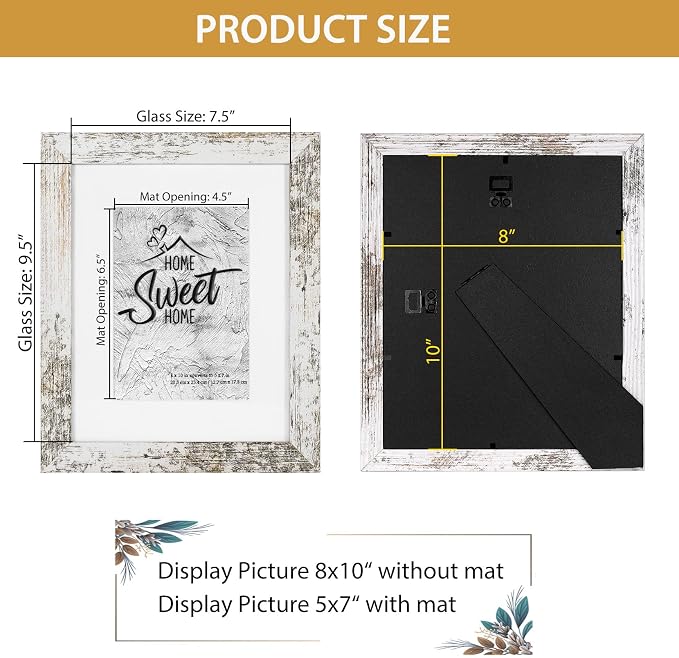 Califortree Rustic White 8x10 Picture Frame - Image 5