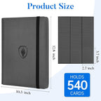 Premium 9 Pocket Card Binder for 540 Cards, Fabmaker PU Cover Trading Card - Image 6