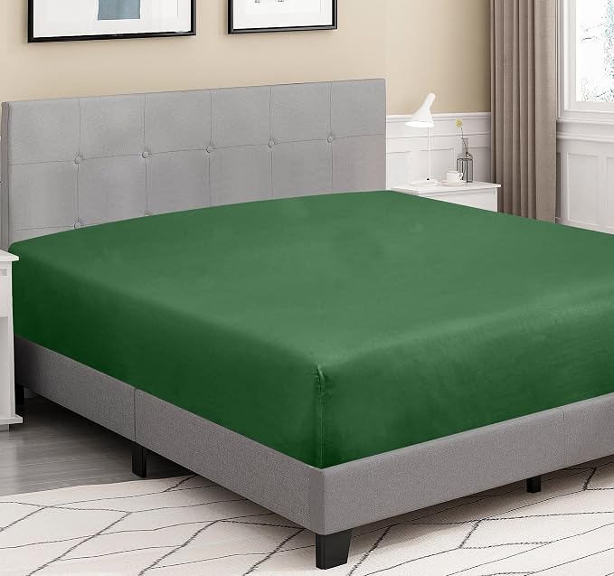 ROYALE LINENS 300 Thread Count 100% Long Staple Combed Cotton Fitted Sheet Full - Image 3