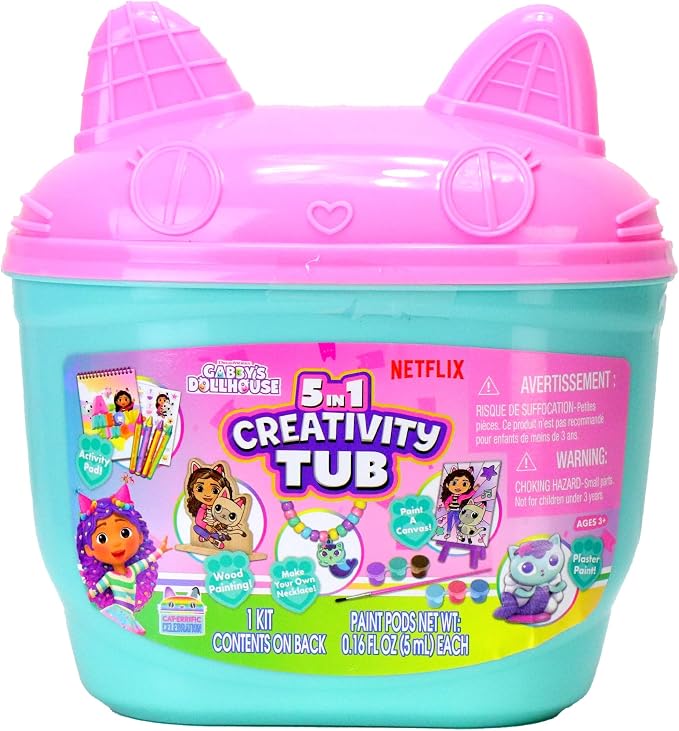 Tara Toys Gabby's Dollhouse 5-in-1 Creativity Tub Multi-Activity Art Kit - Image 2