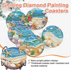ijbnhd 8 Pack Diamond Art Coasters Kits Ocean | Diamond Painting Coasters Kit - Image 5