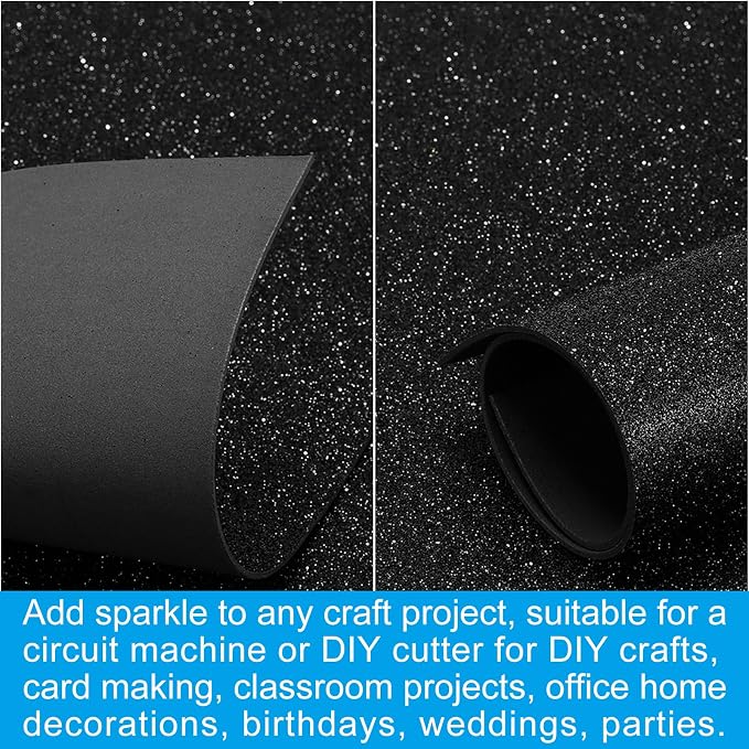 PATIKIL Orange Shiny EVA Glitter Foam Sheet 16x12 Inch 2mm Thick - Image 5
