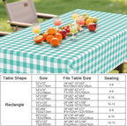 Smiry Rectangle Table Cloth, Waterproof Vinyl Tablecloth - Image 7