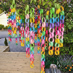 Roowest 600 Sheets Felt Chain Strips Bright Color Chain Garland 1x8 Inch - Image 5