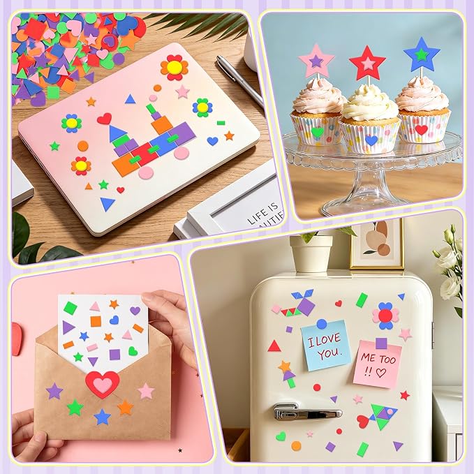 600Pcs Foam Stickers Foam Shape Stickers - Image 8