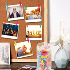 260 PCS Colorful Push Pin with Wooden Clips, Durable Wooden Push Pins, - Image 6