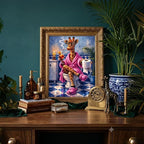 CHWGLFGG 5D Full Round Drill Funny Bathroom Giraffe Diamond Painting Kit - Image 4