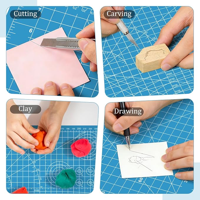 A4 Cutting Mat, Small Self Healing Sewing Mat 12in x 9in Rotary Cutting Mat - Image 6