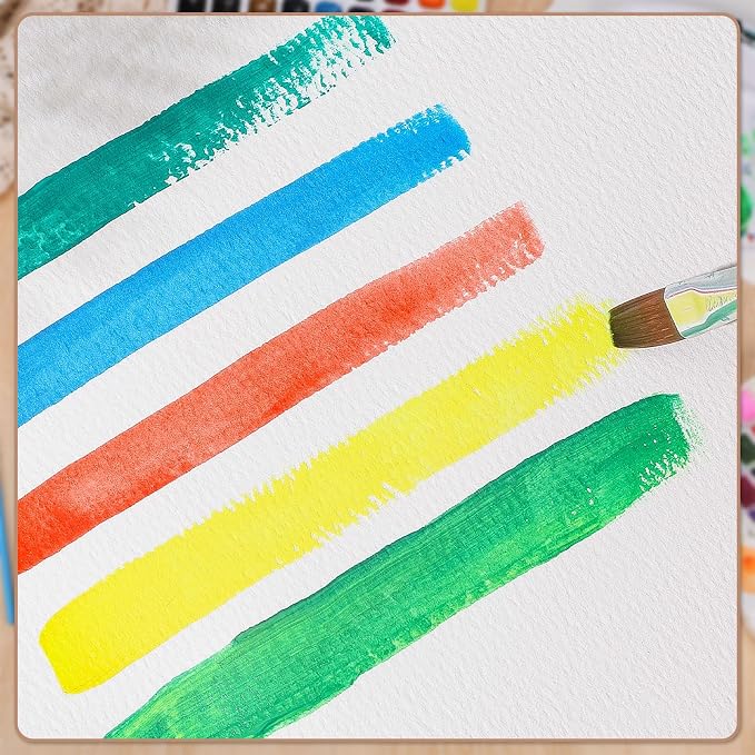 Prudiut 50 Sheets Cotton Watercolor Paper, 8.5 x 11 Inches, 300 GSM, Deckled - Image 4