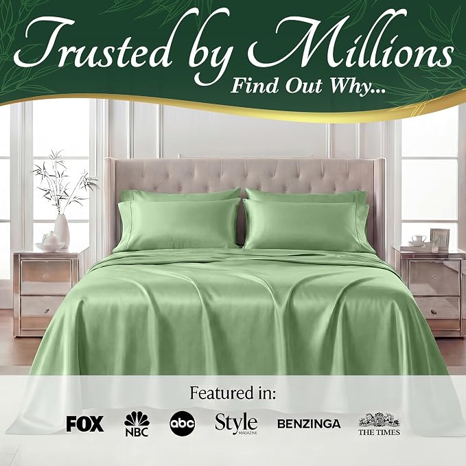 DECOLURE 100% Viscose Derived from Bamboo Sheets Queen Size - Image 5
