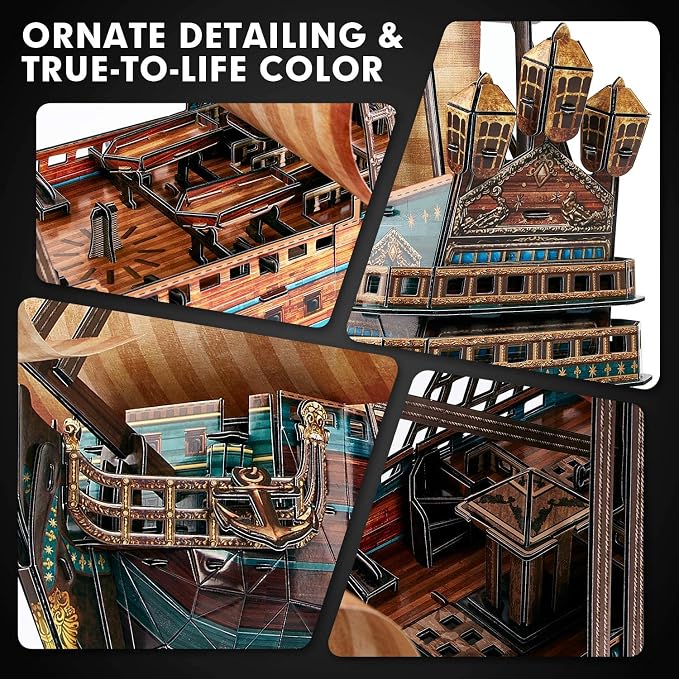 CubicFun 3D Puzzle Spain Puzzle Gift Boat Boat Model San Felipe 248 Pieces | - Image 4