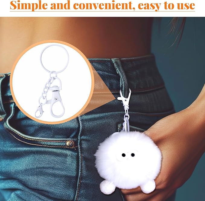 16 Pcs Metal Keychain Clip, Colorful Swivel Snap Hook - Image 5