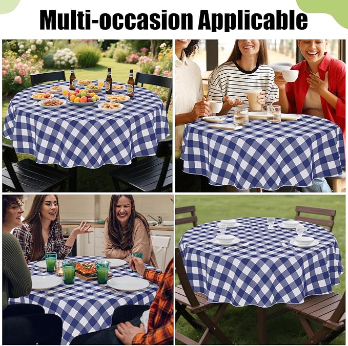 Smiry Oval Table Cloth, Waterproof Vinyl Tablecloths - Image 6