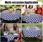 Smiry Oval Table Cloth, Waterproof Vinyl Tablecloths - Image 6