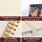 8.5x11 Inch Scrapbook Photo Album, Linen Cover DIY Scrapbooks - Image 6