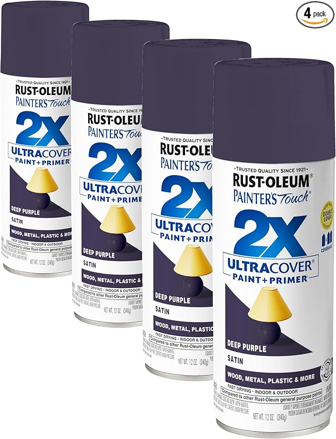 Rust-Oleum 393569 Painter's Touch 2X Ultra Cover Spray Paint, 12 oz, Satin Deep by Rust-Oleum