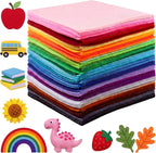 Reginary 120 Pcs 4 x 4 Inch, 2mm Thick Felt Sheets Bulk by Reginary