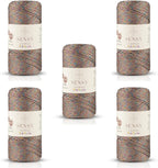 5 Skeins of Sensy Premium 2mm 251 Yards Sparkle Polyester Rope 90% by SSENSY