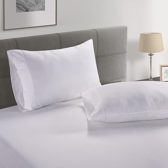 LANE LINEN 100% Organic Cotton White Twin XL Sheets Set, 3-Piece Pure Organic - Image 7