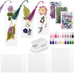Fuyoooo 176 Pcs Pressed Flowers Bookmark Making Kit, DIY Bookmark Laminating by Liraitoya