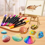 Droaful Acrylic Paint Pens Markers, 72 Color Paint Markers Dual Fine & Brush - Image 6
