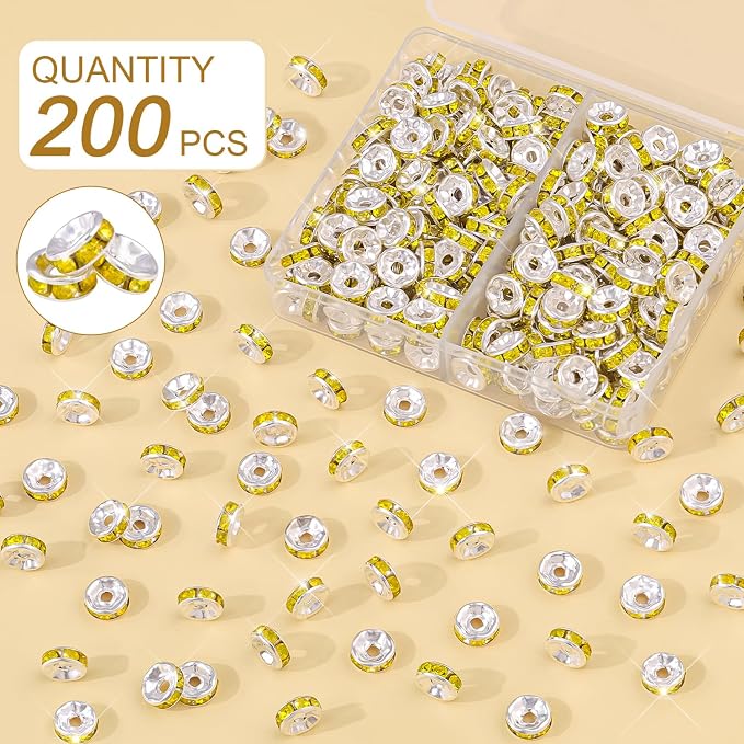 TINKRSTUFF 200 pcs 8mm Spacer Beads - Image 2